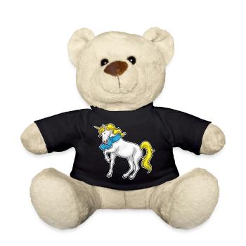Foulard licorne - Nounours - noir - Devant