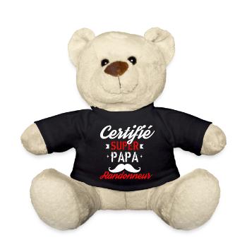 Certifié super papa randonneur - Nounours - noir - Devant