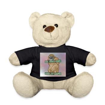 Lazy sloth for cozy days on the couch - Teddy Bear - black - Front