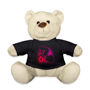 Road Bike Road Cyclist Road Cycling Road Bike - Teddy Bear - black - Front