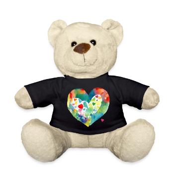 Heart - Teddy Bear - black - Front