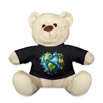 Liebe unsere Erde - Teddy - Schwarz - Vorne