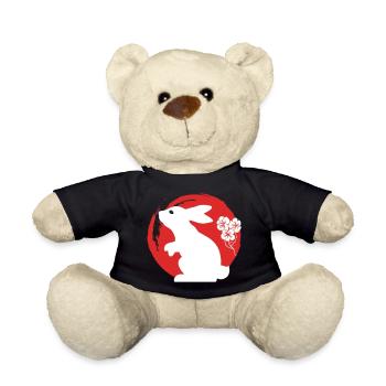 Bunny Silhouette Japonais - Nounours - noir - Devant