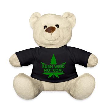 Burn weed not coal - Teddy - Schwarz - Vorne