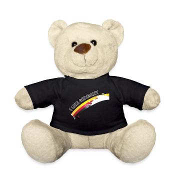 i like Germany with Milk - Teddy Bear - black - Front