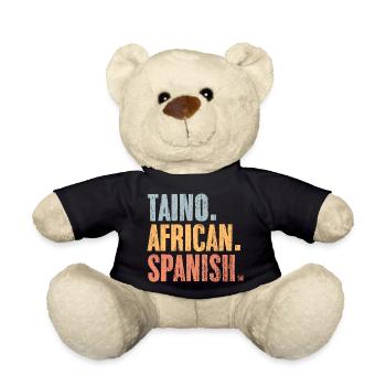 Vintage Taino African Spanish A Boricua Latino - Teddy - Schwarz - Vorne