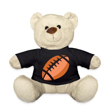 Symbole d’icône de football américain Logo Fan de sport de balle - Nounours - noir - Devant