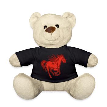 Demonic Horse - Teddy Bear - black - Front