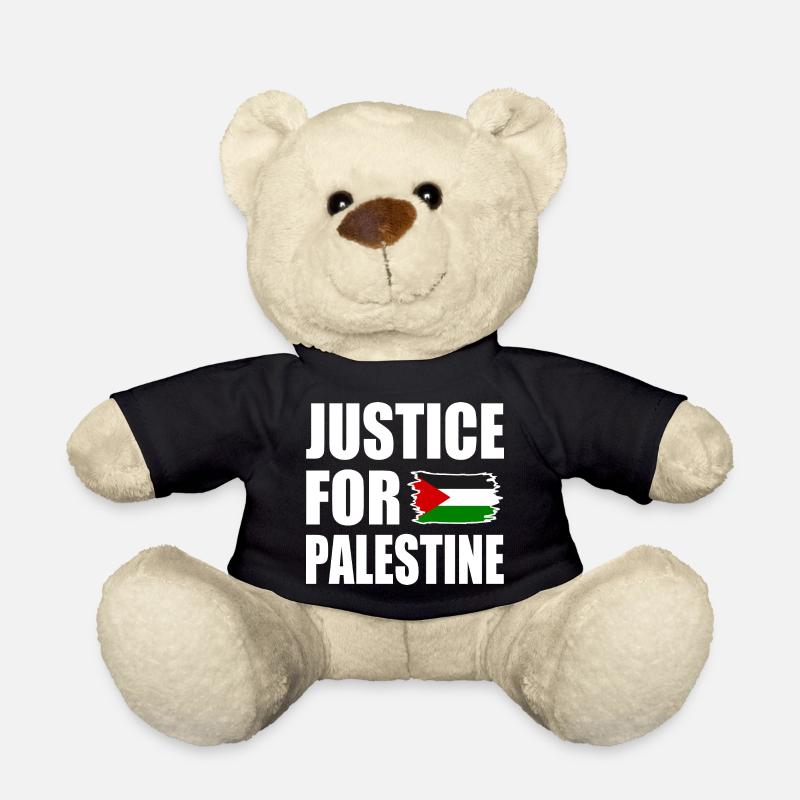 Justice for palestine - Teddy Bear - black