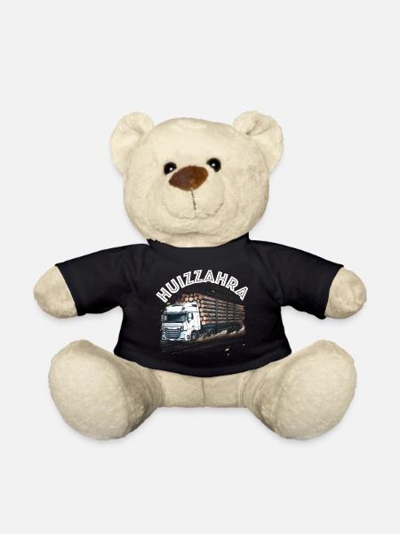 huizzahra holzzahra dialekt forst spruch lkw - Teddy - Schwarz