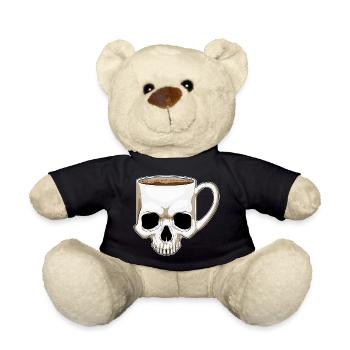 Totenkopf Kaffee Becher - Teddy - Schwarz - Vorne