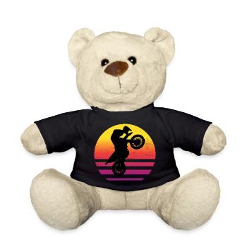 Dirt Biker Dirt Bike Supermoto Motocross Freestyle - Nounours - noir - Devant