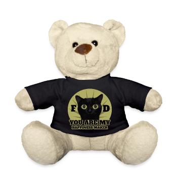 Cute Black Cat - Teddy Bear - black - Front