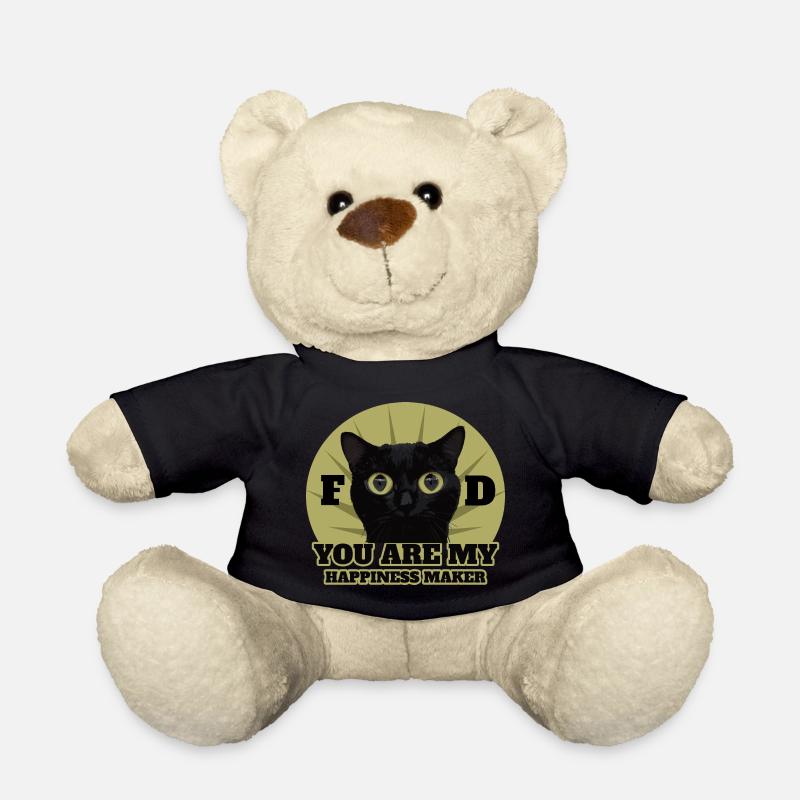 Süße Schwarze Katze - Teddy - Schwarz