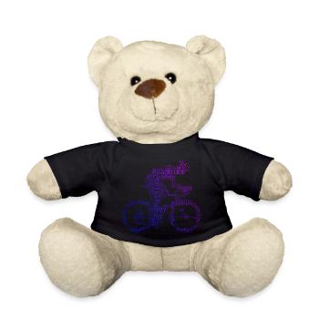Road Bike Road Cycling Road Cyclist Road Bike - Teddy Bear - black - Front