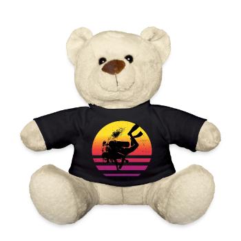Scuba Diver Free Dive Scuba Taucher Diver - Teddy Bear - black - Front