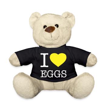 I LOVE EGGS - Teddy - Schwarz - Vorne