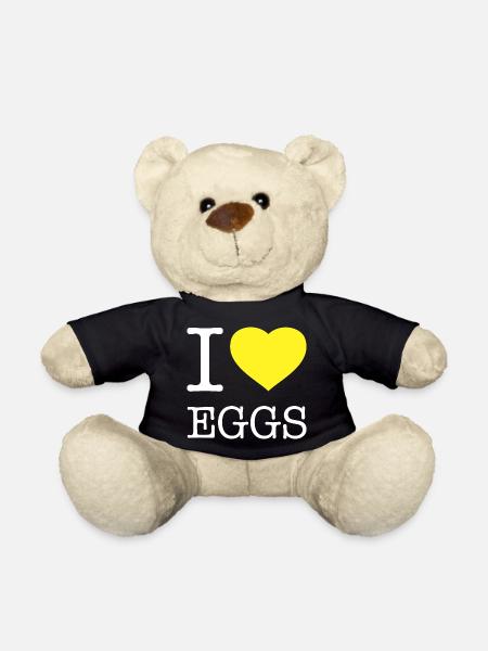 I LOVE EGGS - Teddy - Schwarz