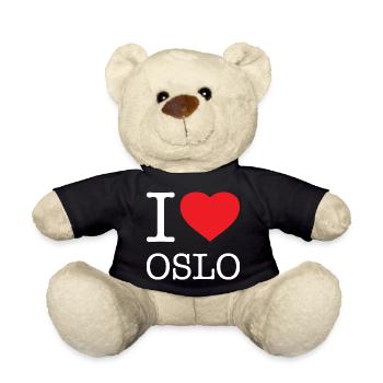 J’AIME OSLO - Nounours - noir - Devant