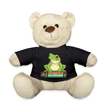 Frosch Schüler Wachsmalstifte Schule - Teddy - Schwarz - Vorne