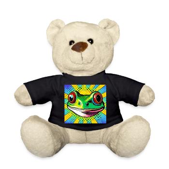 Frosch Pop Art - Teddy - Schwarz - Vorne