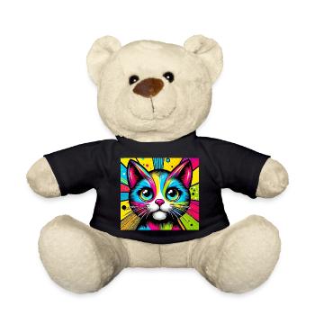 Chat Pop Art - Nounours - noir - Devant