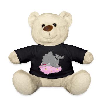 Dolphin Clouds - Teddy Bear - black - Front