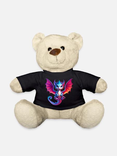 Drache - Teddy - Schwarz