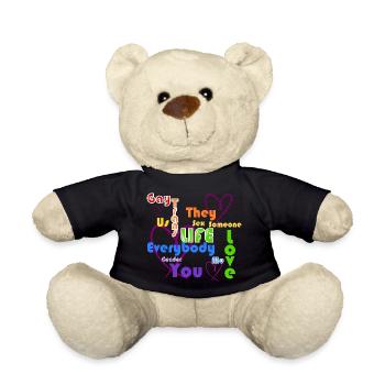 LGBTQ Life Love Colorful - Teddy Bear - black - Front