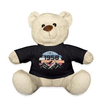 Original 1958 Vintage 1958 Birthday 1958 - Teddy Bear - black - Front