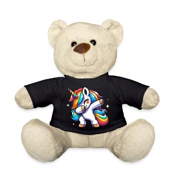 Dabbing Unicorn - Design coloré et amusant - Nounours - noir - Devant