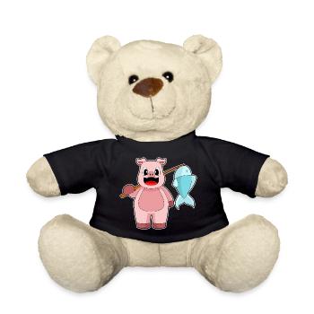 Pêche au poisson pêcheur cochon - Nounours - noir - Devant