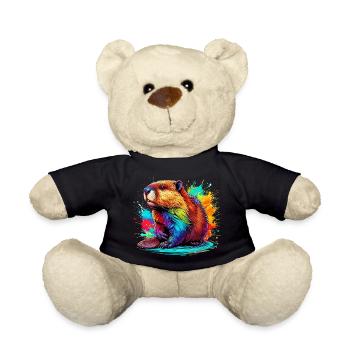 Beaver - Teddy Bear - black - Front