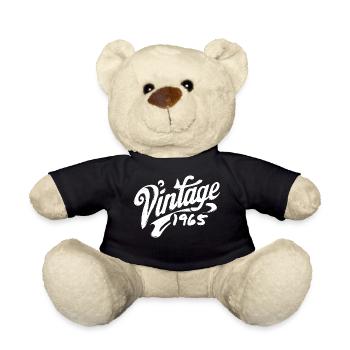 Vintage 1965 Year 1965 Birthday 1965 Retro - Teddy Bear - black - Front