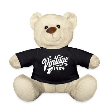 Vintage 1954 Year 1954 Birthday 1954 Retro - Teddy Bear - black - Front