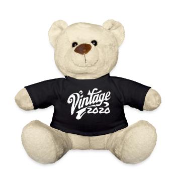 Vintage 2020 Jahrgang 2020 Geburtstag 2020 Retro - Teddy - Schwarz - Vorne