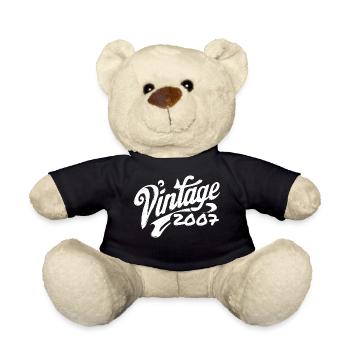 Vintage 2007 Jahrgang 2007 Geburtstag 2007 Retro - Teddy - Schwarz - Vorne