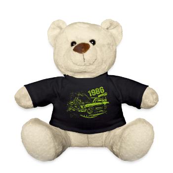 1986 Geburtstag Oldtimer Modell 1986 Vintage 1986 - Teddy - Schwarz - Vorne