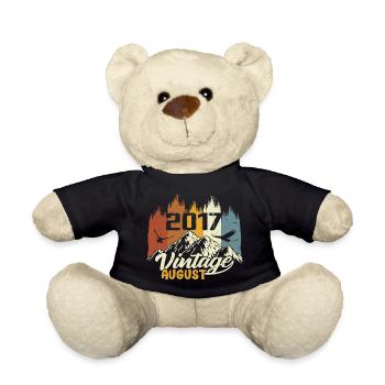 Legendary since August 2017 Birthday Gift 2017 - Teddy Bear - black - Front