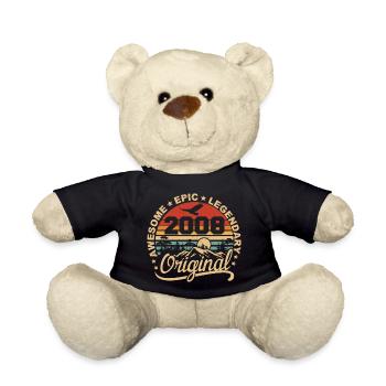 Original 2008 Retro 2008 Geburtstagsgeschenk 2008 - Teddy - Schwarz - Vorne