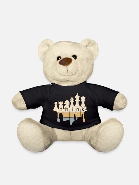 Schach retro Graffiti think Schachfiguren Symbol - Teddy - Schwarz
