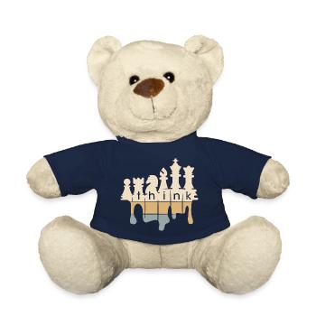 Schach retro Graffiti think Schachfiguren Symbol - Teddy - French Navy - Vorne