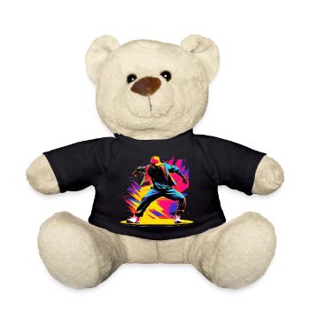90s Colors Breakdancer - Teddy Bear - black - Front