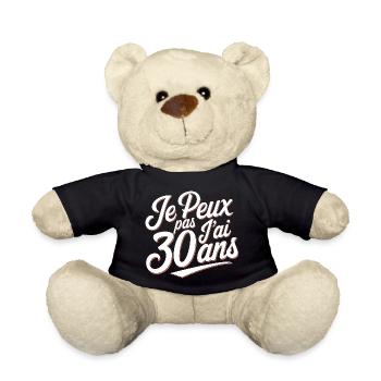 Je peux pas j'ai 30 ans - Nounours - noir - Devant