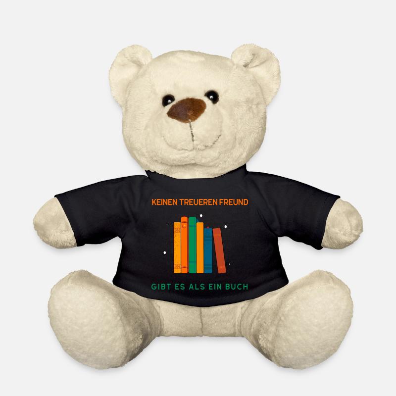 Keinen treueren Freund als ein Buch - Teddy - Schwarz