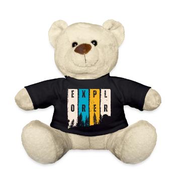 Entdecker Wald Bäume Silhouette - Teddy - Schwarz - Vorne