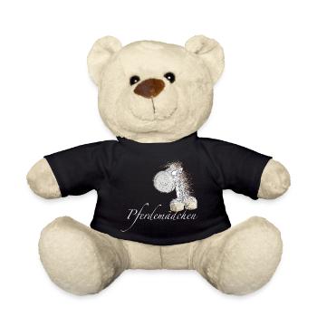 Horse Girl Horse Saying Horse - Teddy Bear - black - Front