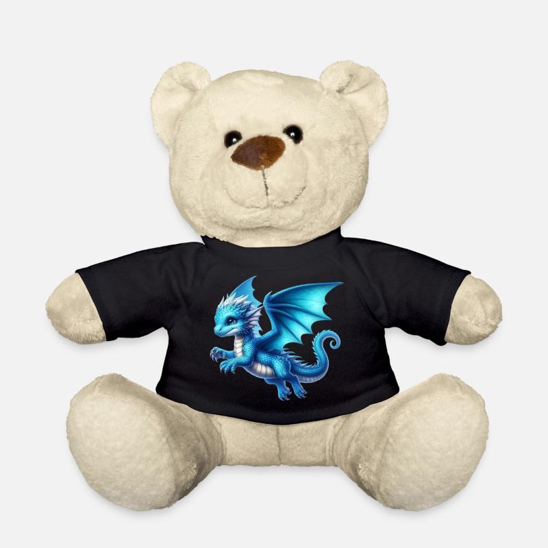 Drache - Teddy - Schwarz