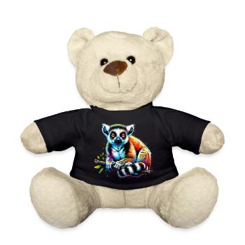 Lemur - Teddy Bear - black - Front