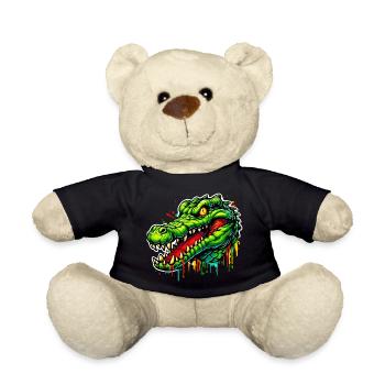 Alligator Crocodile - Teddy Bear - black - Front